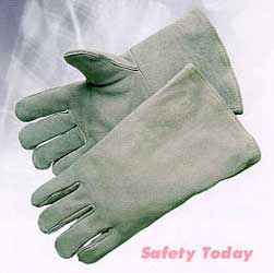 GLOVE  WELDERS GRAY WING;THUMB SHOULDER LEATHER - Latex, Supported